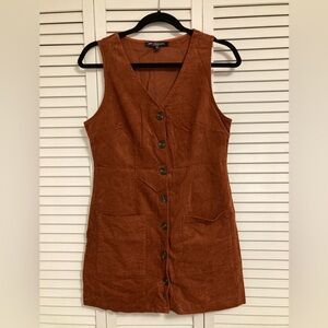 One Clothing Rust Corduroy Dress